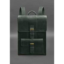 Brit leather backpack green Crazy Horse