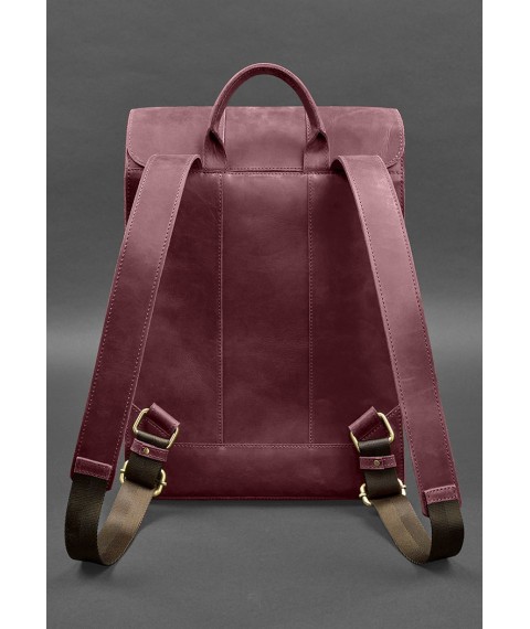 Brit leather backpack burgundy Crazy Horse