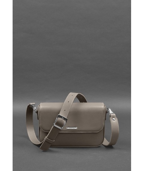Women's leather Mary bag dark beige