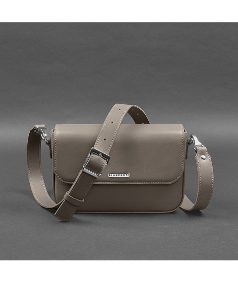 Women's leather Mary bag dark beige