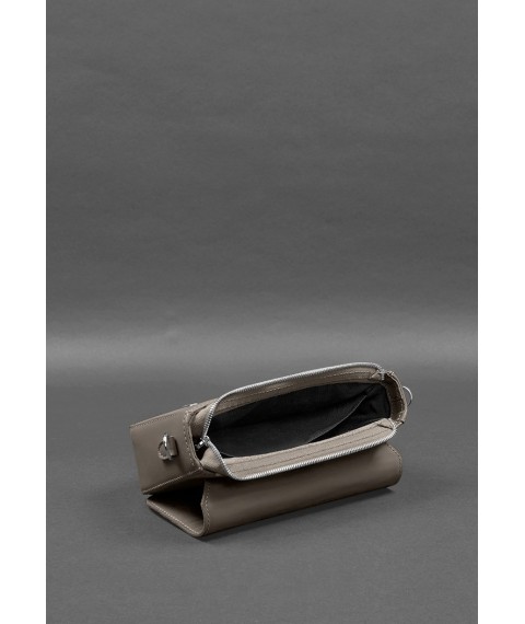 Women's leather Mary bag dark beige