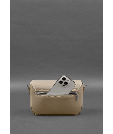 Women's leather Mary bag light beige
