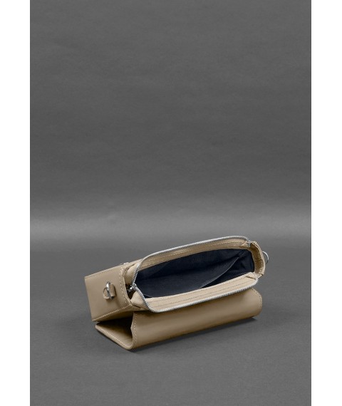 Women's leather Mary bag light beige