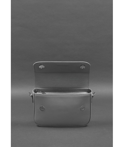 Women's leather Mary bag gray