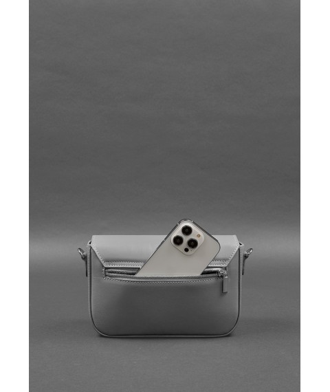 Women's leather Mary bag gray