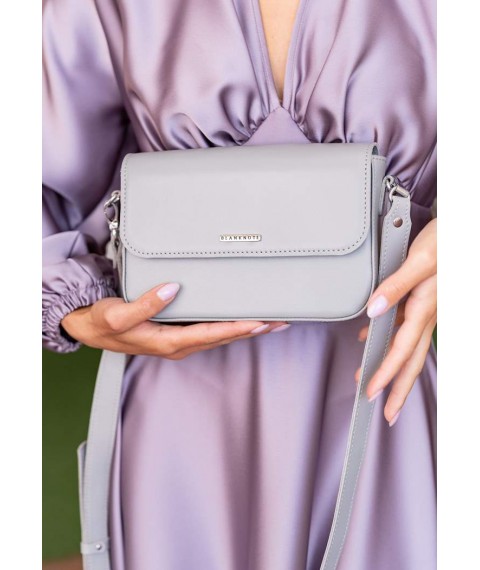 Women's leather Mary bag gray