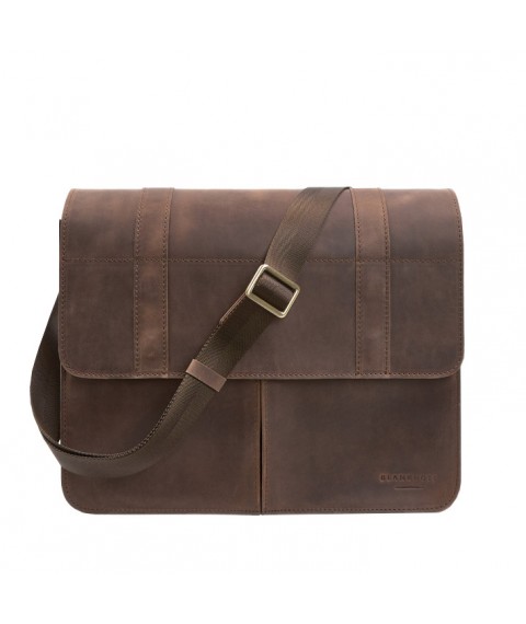 Leather satchel Classic dark brown Crazy Horse with Pull Up effect