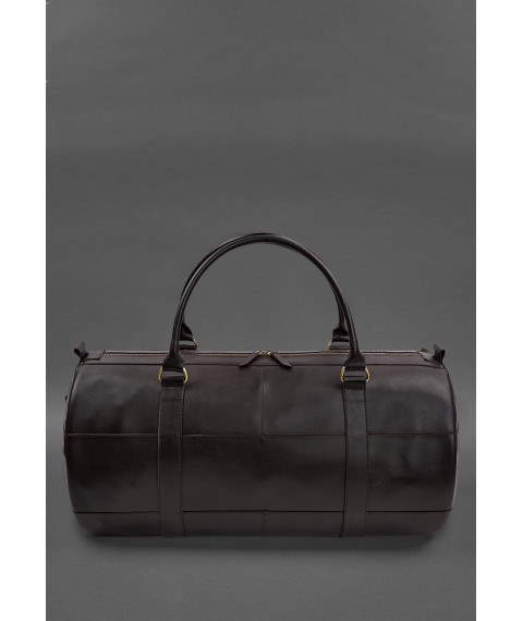 Harper MAXI leather bag dark brown crust