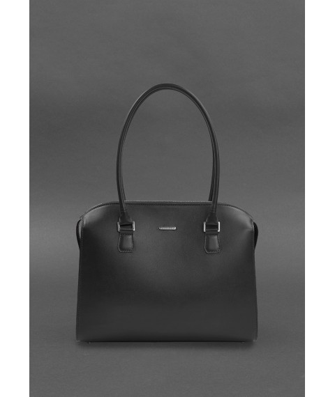Women's leather bag Business black Crust