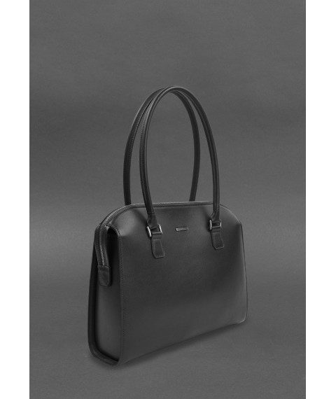 Women's leather bag Business black Crust