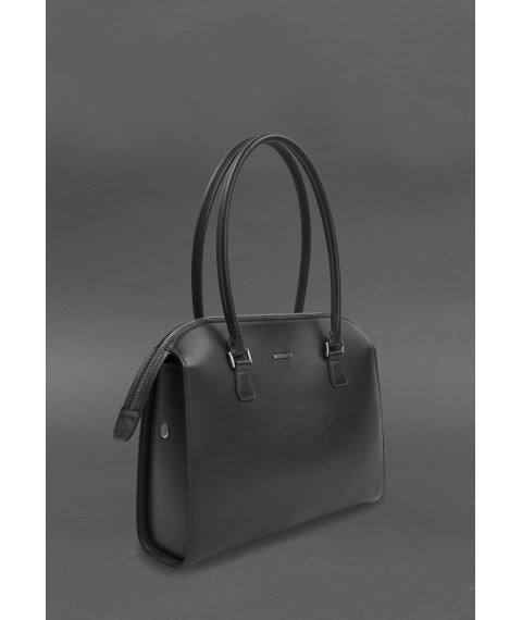 Women's leather bag Business black Crust