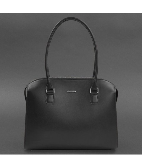 Women's leather bag Business black Crust