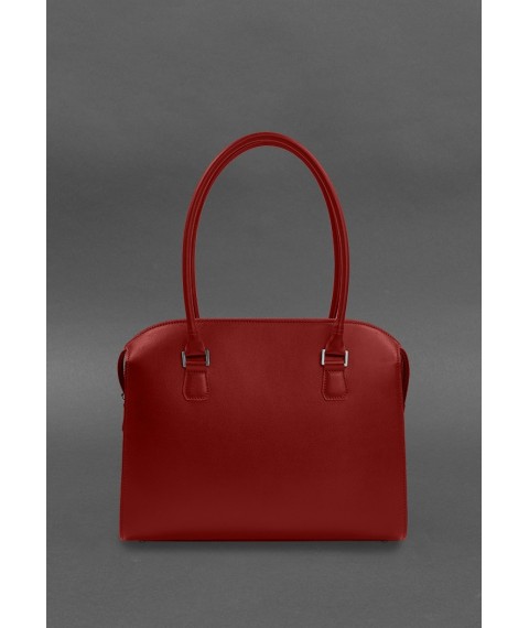 Women's leather bag Business red Crust