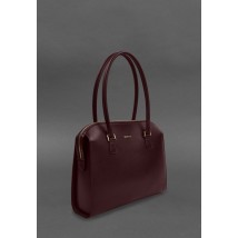 Women's leather bag Business burgundy Crust