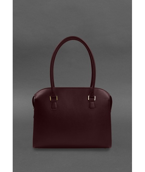 Women's leather bag Business burgundy Crust