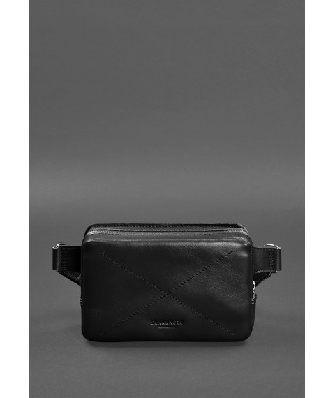Leather belt bag Dropbag Mini black