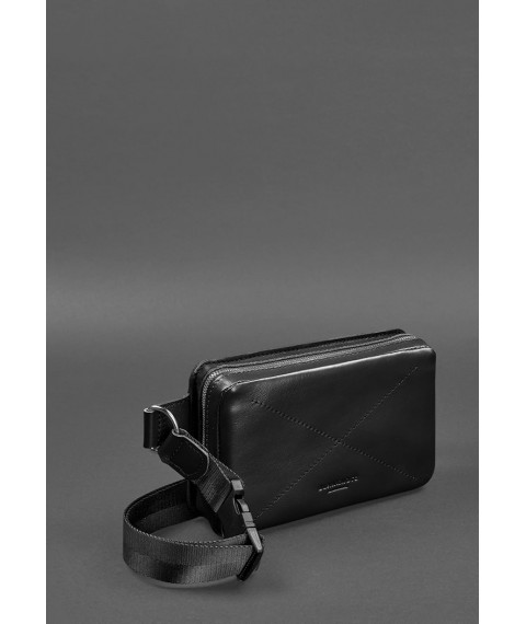 Leather belt bag Dropbag Mini black