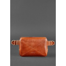 Кожаная поясная сумка Dropbag Mini светло-коричневая