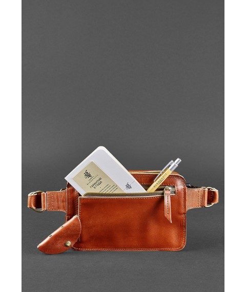 Dropbag Mini leather belt bag light brown