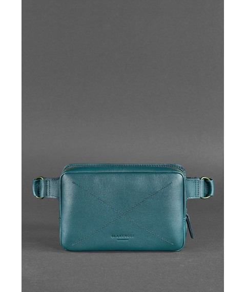 Шкіряна поясна сумка Dropbag Mini зелена