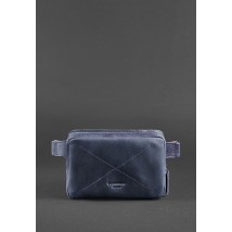 Шкіряна поясна сумка Dropbag Mini синя