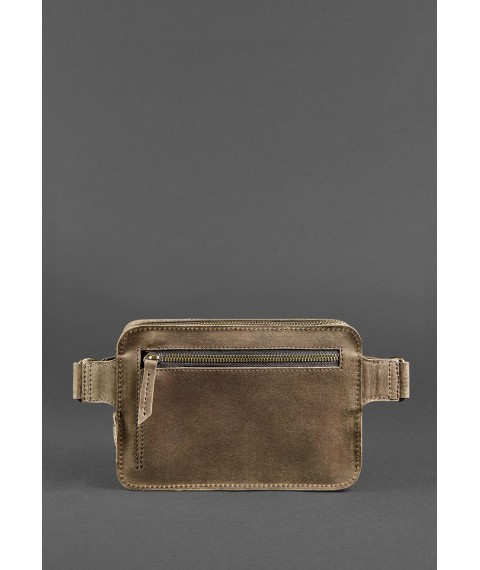 Кожаная поясная сумка Dropbag Mini темно-коричневый Crazy Horse