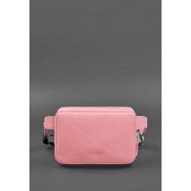 Leather women's belt bag Dropbag Mini pink