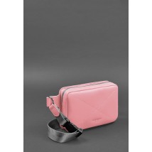 Leather women's belt bag Dropbag Mini pink