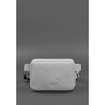 Кожаная женская поясная сумка Dropbag Mini серая