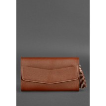 Женская кожаная сумка Элис светло-коричневая Краст