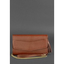 Women's leather bag Alice light brown Crust