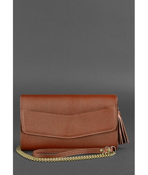 Women's leather bag Alice light brown Crust