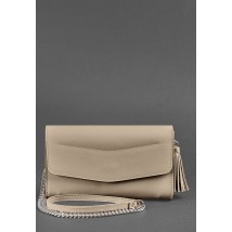 Women's leather bag Alice light beige Crust