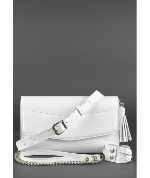 White leather women's bag Alice