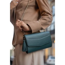 Leather women's bag Alice green