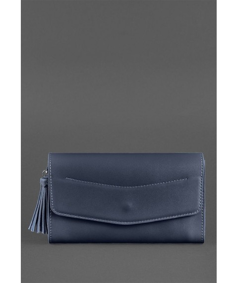 Leather women's bag Alice dark blue