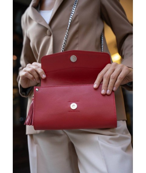 Women's leather bag Alice red Crust