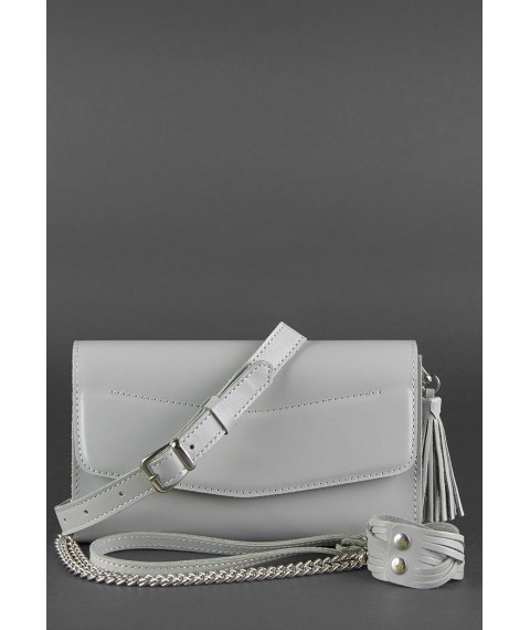 Leather women's bag Alice gray