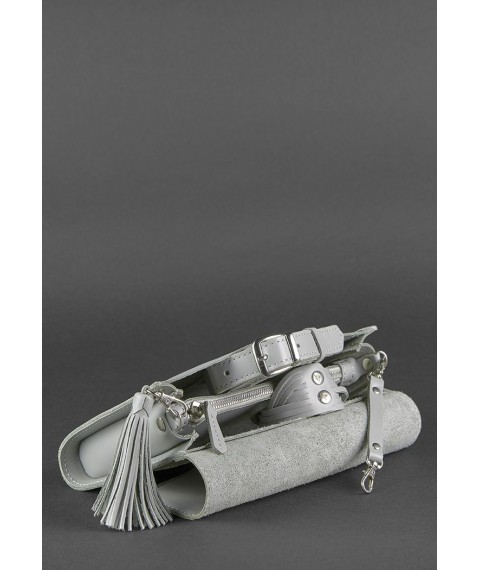 Leather women's bag Alice gray