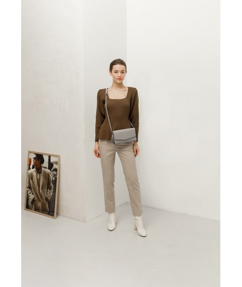 Leather women's bag Alice gray