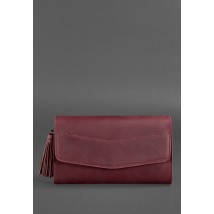 Leather women's bag Alice burgundy crazy horse