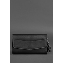 Жіноча шкіряна сумка Еліс вугільно-чорна