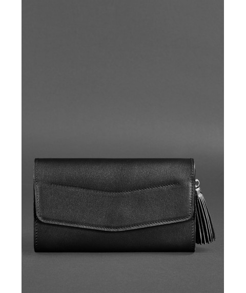 Women's leather bag Alice charcoal black