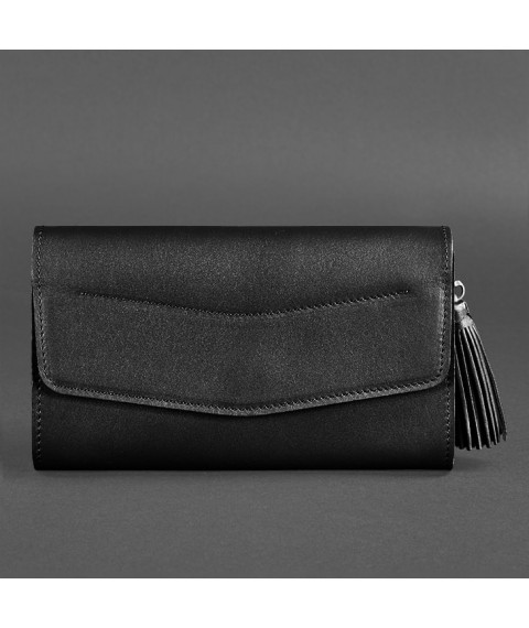 Women's leather bag Alice charcoal black