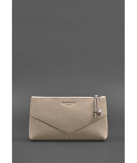 Women's leather cosmetic bag 1.0 light beige