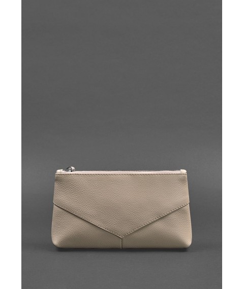 Women's leather cosmetic bag 1.0 light beige