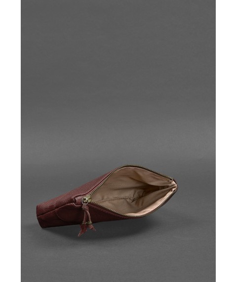 Women's leather cosmetic bag 1.0 burgundy