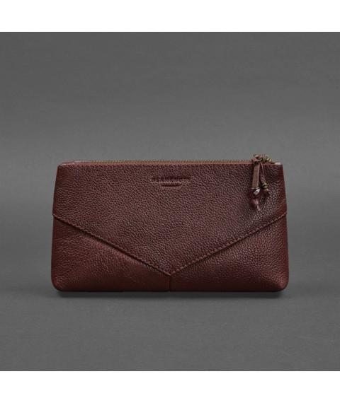Women's leather cosmetic bag 1.0 burgundy