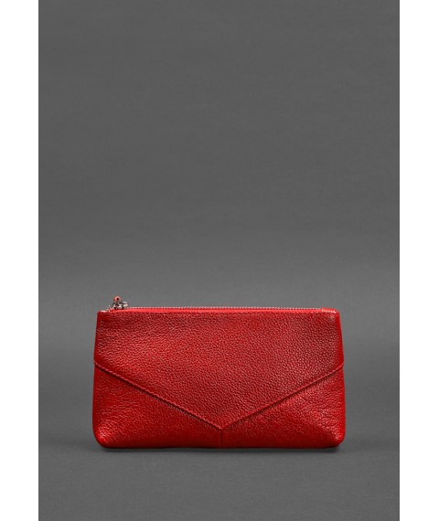 Leather women's cosmetic bag 1.0 red