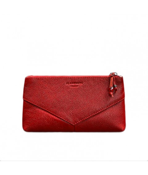 Leather women's cosmetic bag 1.0 red